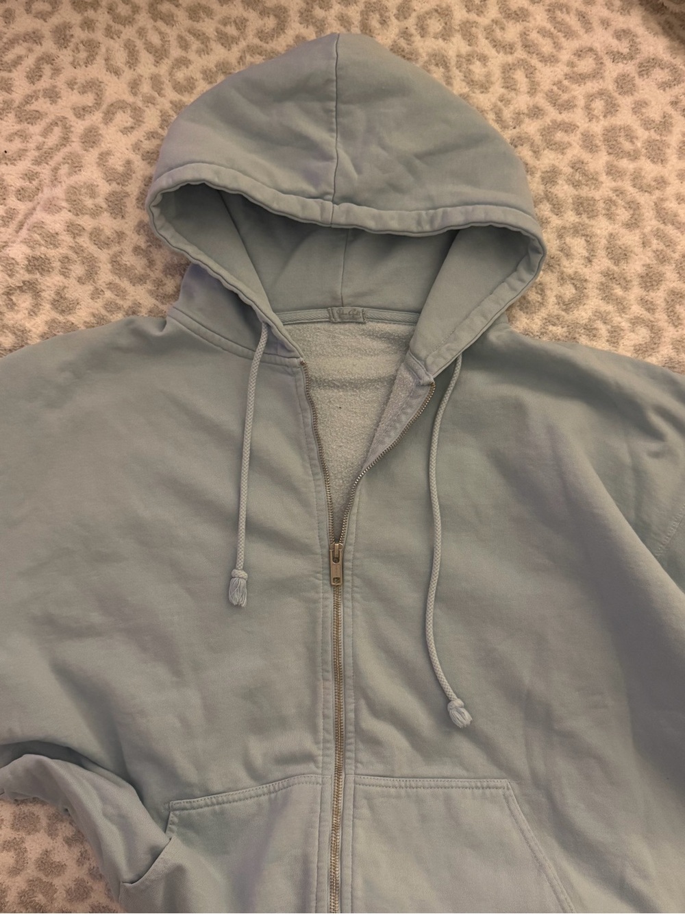 John Galt Light Blue Zip-Up Hoodie